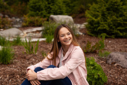 girl with braces smiling