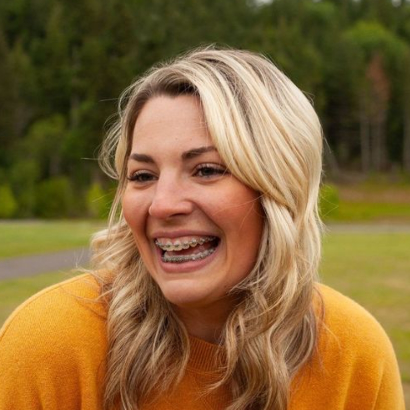 woman in braces