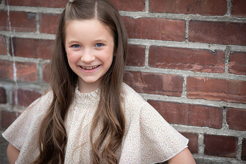 young girl smiling