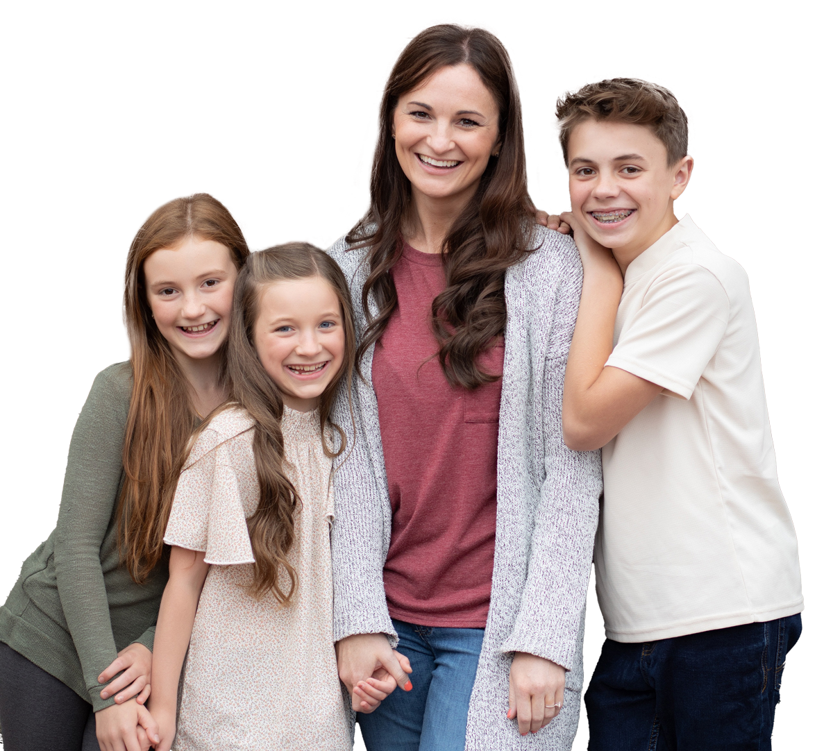 family with Molen smiles
